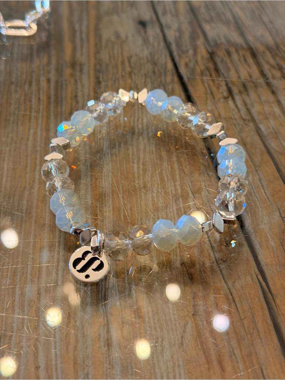 Bomb Party Bracelets! Personally Curated Silver Set in Champagne - Picture 3 of 4